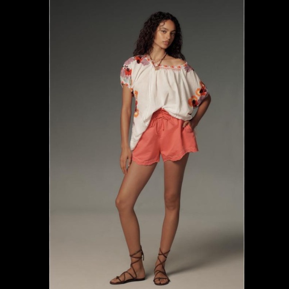 Anthropologie Linen Double Waistband Shorts - Picture 4 of 4